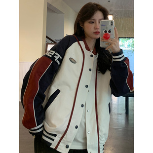 日本offcat联名飞行员棒球服女春秋2025新款通勤薄款夹克外套