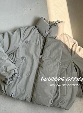 Narcos LEM25秋冬新款 短款蓬松休闲立领面包服羽绒服外套保暖