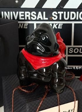 高级感马克杯KingKong大猩猩陶瓷喝水杯子带盖带勺送男友生日礼物