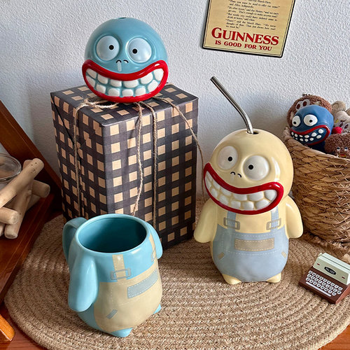 原创大嘴泥怪马克杯稀奇古怪礼物