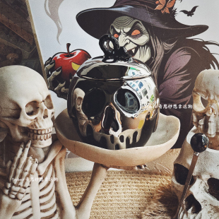 毒苹果带盖马克杯稀奇古怪陶瓷杯子万圣节限定礼物 搞怪原创皇后