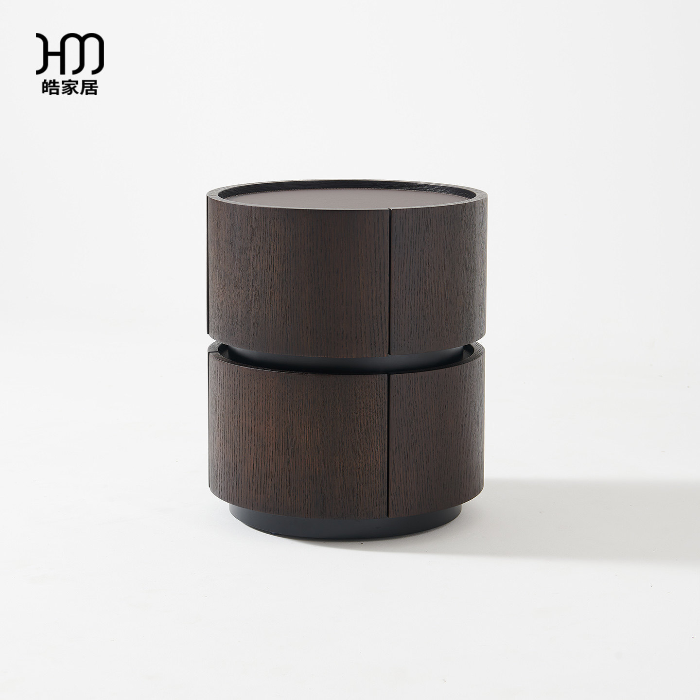 新款卧室床头柜圆形意式极简小尺寸实木高级感胡桃色储物收纳柜,住宅家具,床头柜,淘宝优惠券,粉丝福利购,淘宝优惠卷