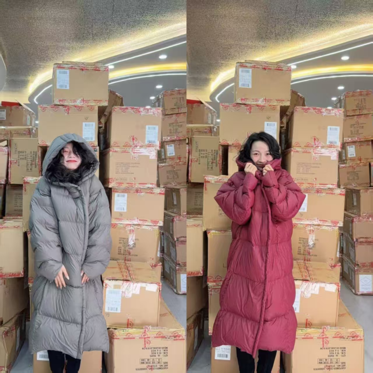 【鱼姐&双12品牌服装】出口俄罗斯极寒超蓬松白鹅绒最大399克4296