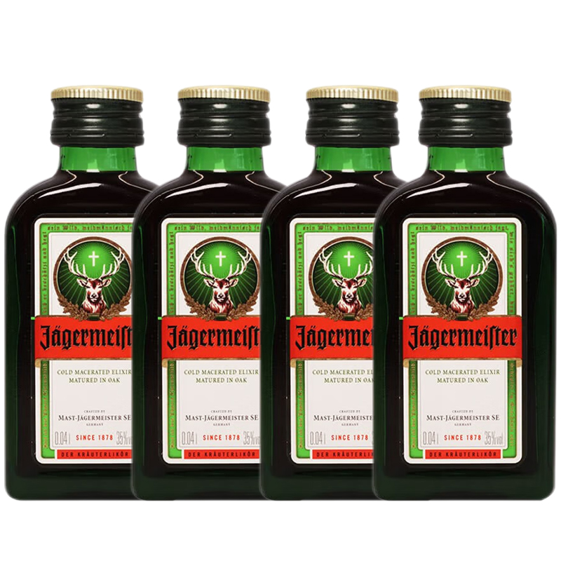 野格利口酒40ml*4瓶 小瓶酒版 便利店调酒 伴手礼酒伴 进口洋酒