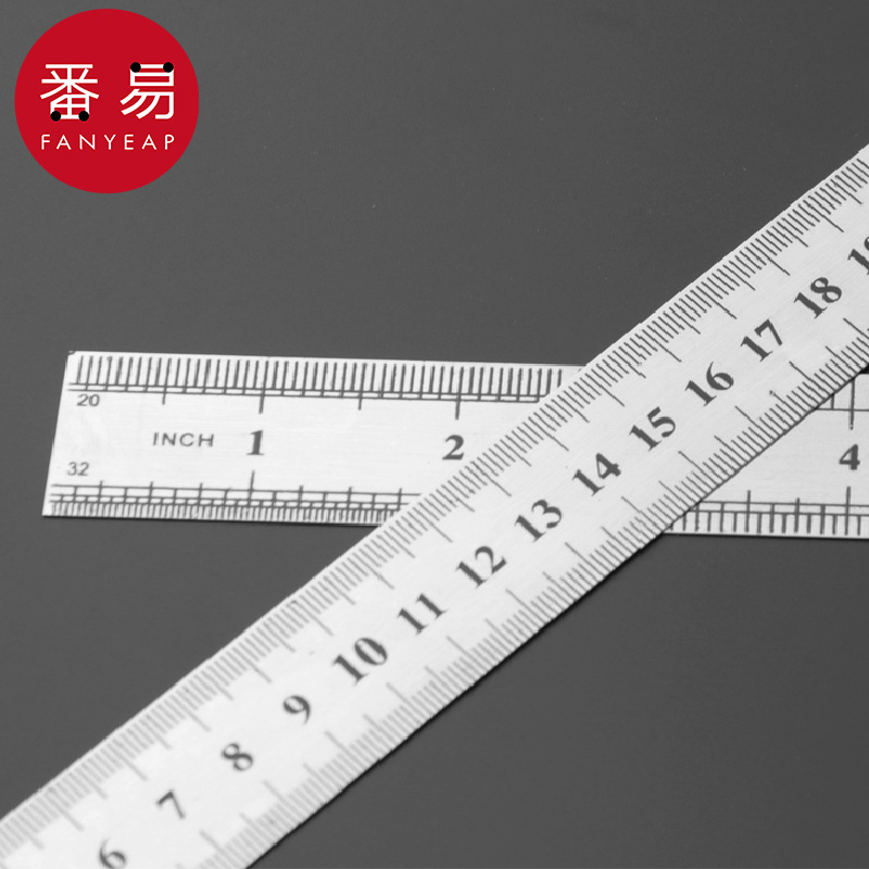 尺子/不锈钢AC1sq801-钢尺直尺钢板尺铁尺绘图测量学生加厚厘