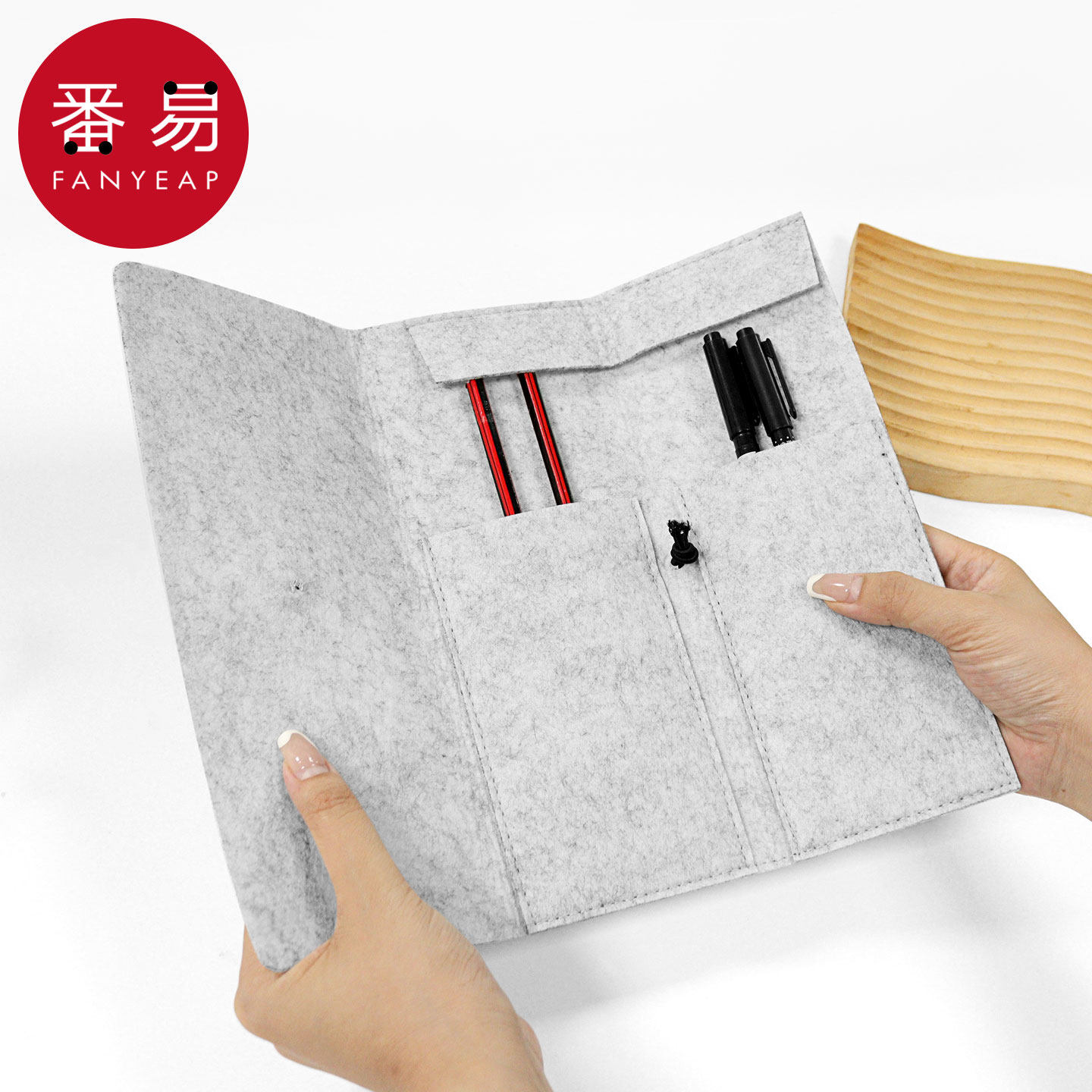 收纳袋/毛毡A1pq808-笔筒卷筒毛笔文具旅行便携防尘收纳包多用途