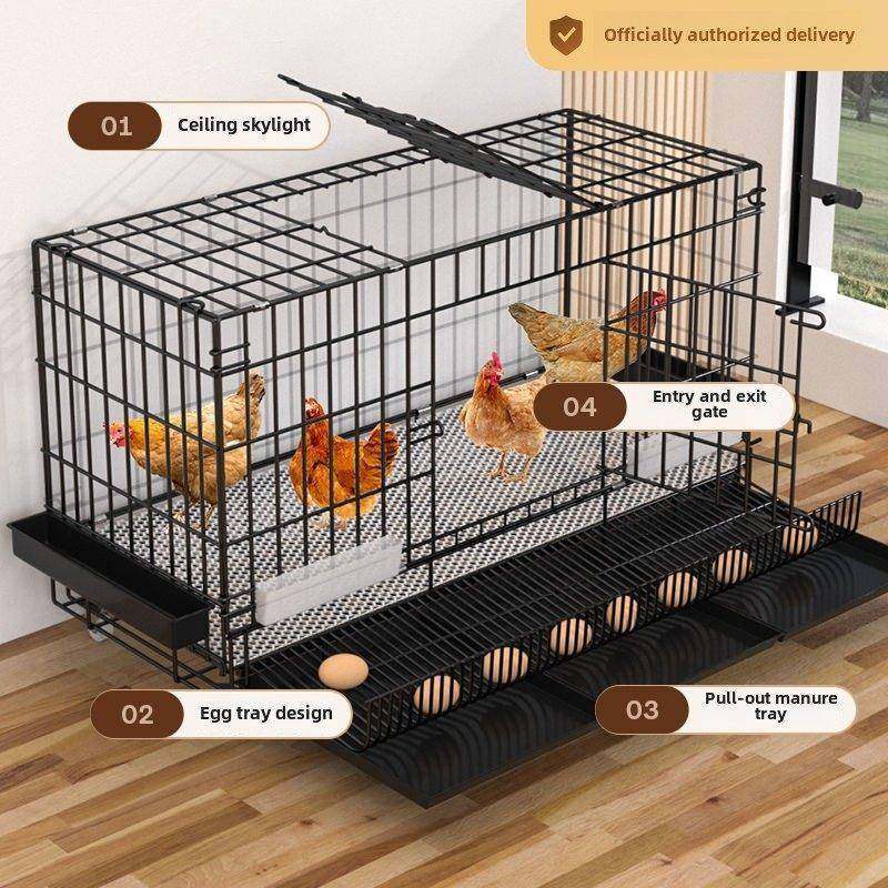 鸡笼子家用室外带蛋托专用养鸡笼鸭室内折叠大号特大号养殖笼鸡笼