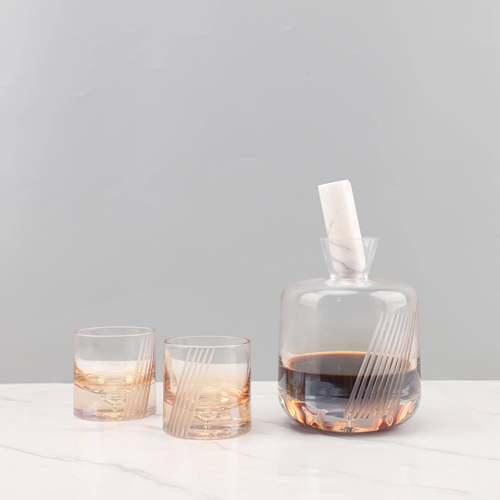 轻奢高级感玻璃酒具酒杯套装高档醒酒器吧台餐厅酒店软装家居饰品