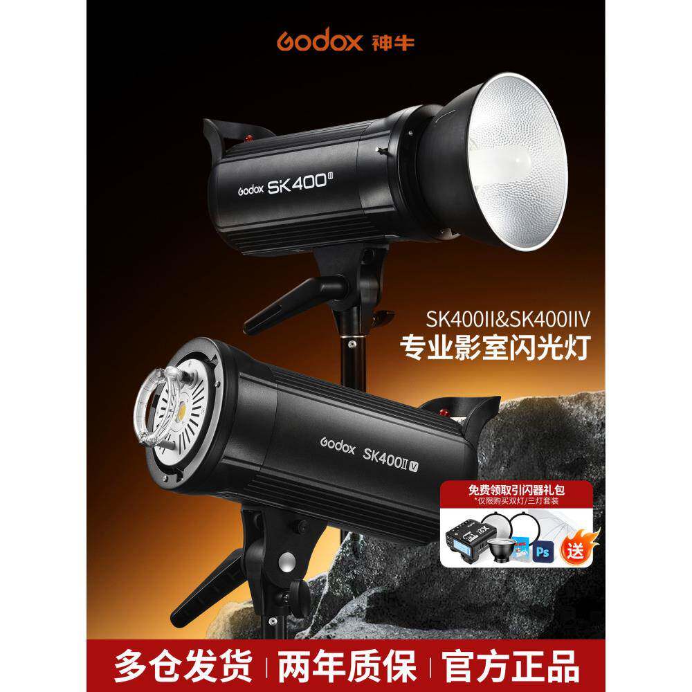Godox摄影灯Sk400W Ii第二代闪光集人像静物产品照片拍摄摄影补光