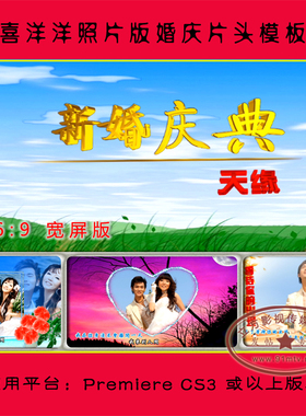 P126 喜洋洋照片版婚庆片头A|婚纱写真（4:3+16:9）双工程PR模板