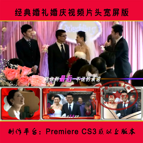 P174 陪你到zui后|新婚庆典婚礼mv彩排花絮视频片头PRCS3宽屏模板