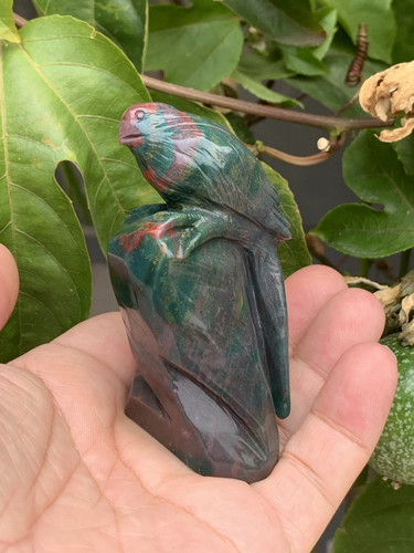 特价放漏，天然印尼七彩玉巧色精工鸿运当头小鸟摆件