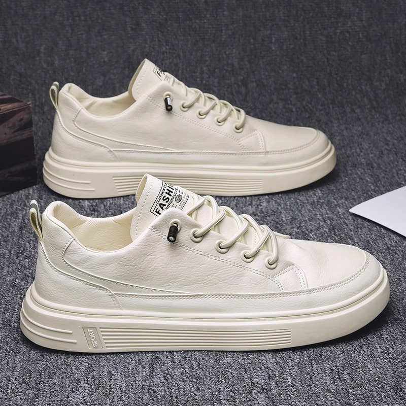 夏季男鞋春夏2025年新款休闲 运动小白板鞋男士一脚蹬皮鞋百搭潮