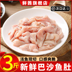 新鲜巴沙鱼肚鱼泡鱼鳔鲜脆冷冻石斑鱼鱼肚饭店酒店餐饮商用食材批