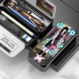 电锯人三鹰朝周边多功能大容量文具盒男孩女孩小学生创意铅笔盒