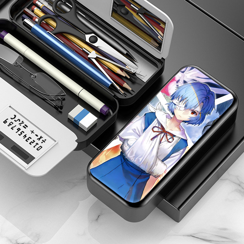 EVA绫波丽周边网红多功能学生文具盒眼镜收纳盒笔盒笔袋简约儿童