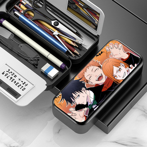 咒术回战伏黑惠周边多功能学生文具盒眼镜收纳盒笔盒笔袋大容量