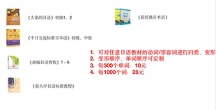 日语动词/形容词变形定制（任意日语教材）