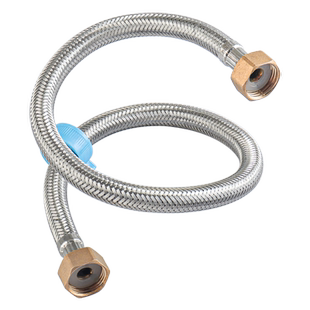 铜帽304不锈钢丝编织冷热进水软管马桶热水器水龙头连接上水管4分