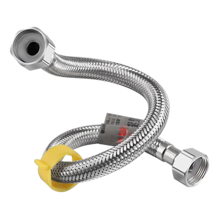 4分304不锈钢编织双头20进出管冷热水龙头热水器角阀马桶进水软管