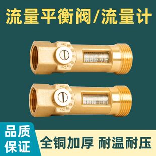 全铜流量计流量平衡阀太阳能工作站控制器管道4分内丝浮子6分转子