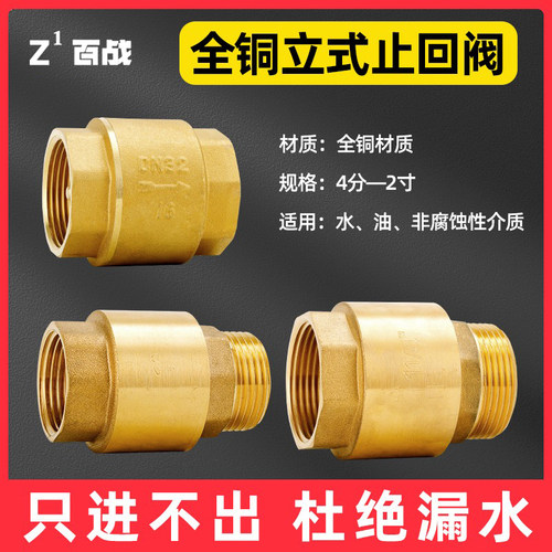 百战止回阀止逆阀全铜加厚