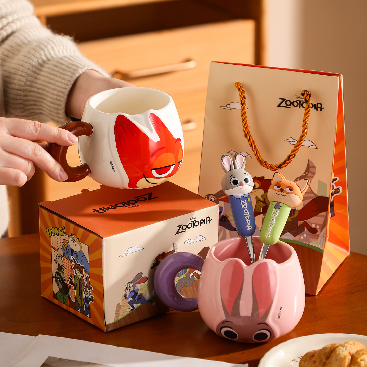 疯狂动物城陶瓷马克杯2026新款情侣家用咖啡牛奶杯生日伴手礼水杯