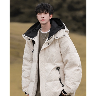 轻薄羽绒服男款冬季2025新款加绒加厚保暖鸭绒三防冲锋衣男士外套