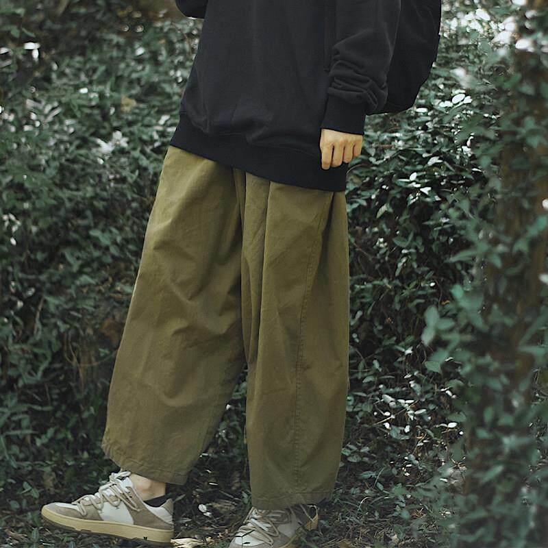 日系工装裤男女老爹裤宽松阔腿裤休闲直筒潮牌萝卜裤休闲裤裤子
