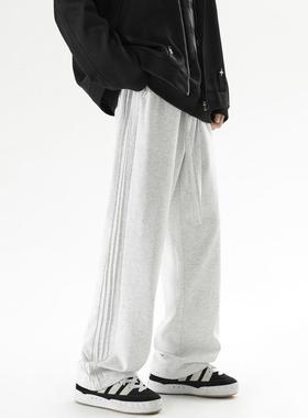 City Hipster 休闲裤男冬季2025年新款裤子潮牌重工直筒加绒卫裤