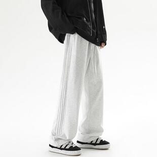 City Hipster 休闲裤男冬季2025年新款裤子潮牌重工直筒加绒卫裤