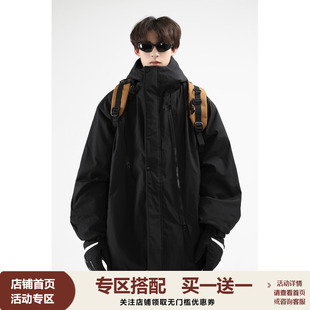 ABFR美式机能风棉衣男款户外冲锋衣连帽工装外套冬季情侣加厚棉服