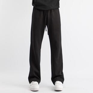 XHH2025春秋季针织运动裤男生裤子微喇裤宽松休闲直筒裤百搭卫裤