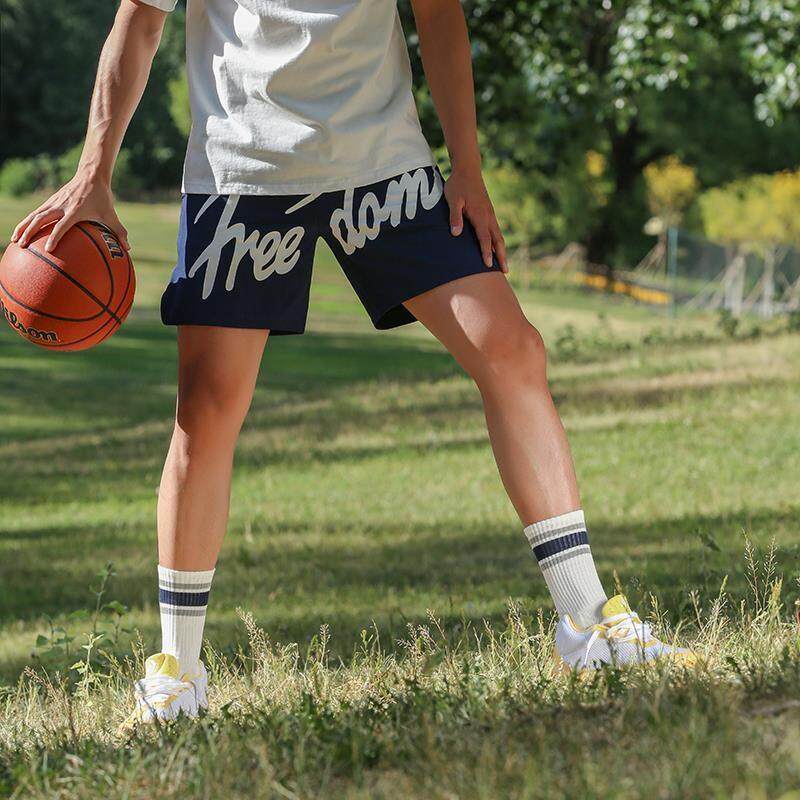 Freedom 新款短裤男夏季五分宽松篮球薄款外穿美式运动裤速干印花