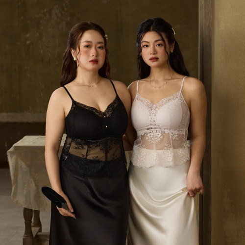 EMMAROSE夏季薄款大码蕾丝吊带内衣女打底抹胸带胸垫可外穿上衣