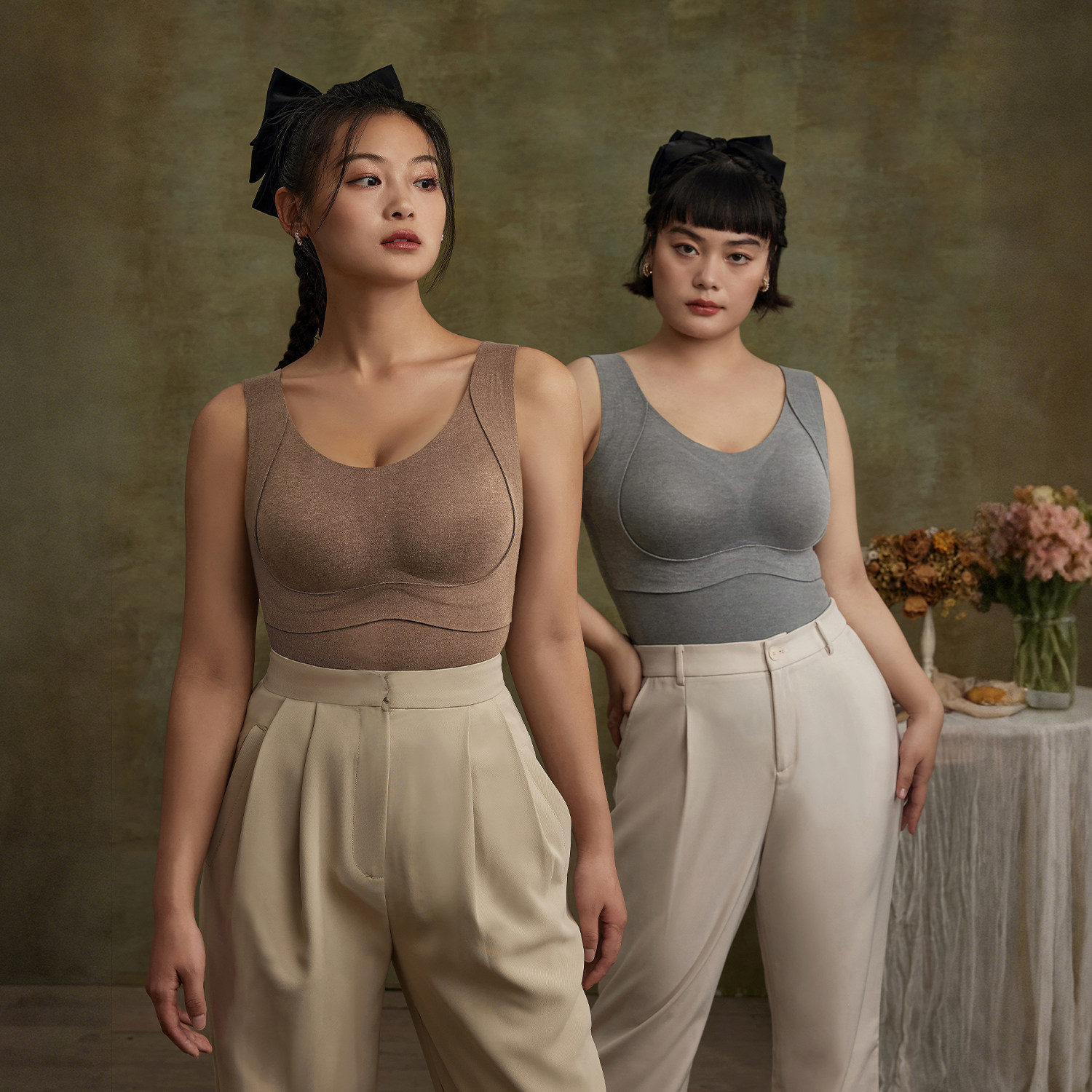 EMMAROSE大码保暖背心女打底衫内衣恒温自发热加绒加厚上衣25冬季