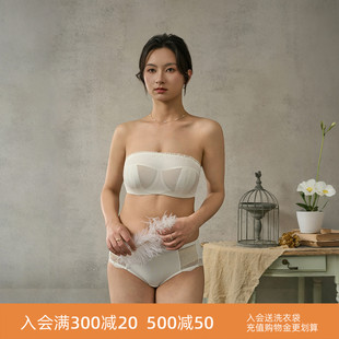 EMMAROSE夏季 抹胸蕾絲性感文胸 超薄兔耳杯內衣防走光防凸點大碼