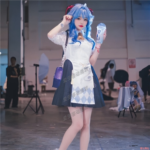 喜茶联动原神甘雨申鹤cos服联名同款旗袍动漫cosplay服装女装全套