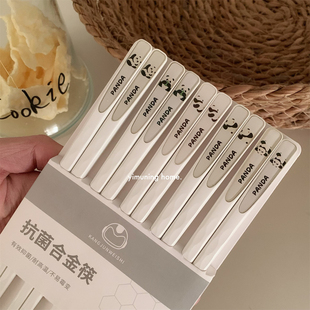 一木宁 筷子家用专人家庭专用合金勺子套装轻奢高档抗菌防霉新款