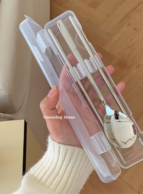 一木宁 304不锈钢便携餐具学生上班族出差旅行一人用勺子筷子套装