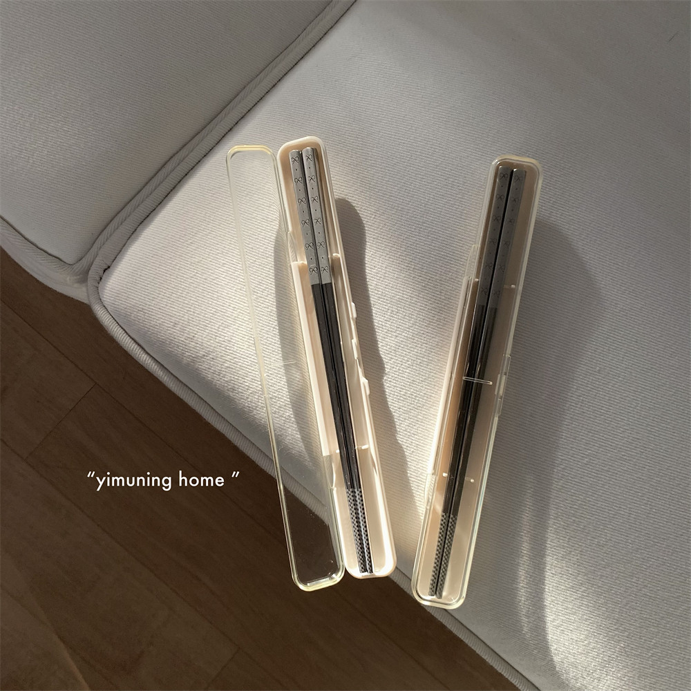 一木宁 304不锈钢便携筷子外出一人食蝴蝶筷子盒学生上班餐具收纳,餐饮具,筷子,淘宝优惠券,粉丝福利购,淘宝优惠卷