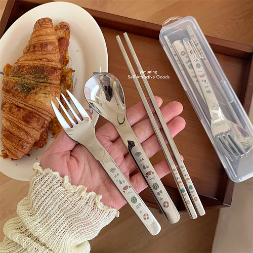 316不锈钢便携餐具儿童小学生