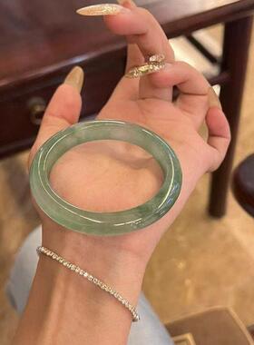 现货粗款12mm时尚百搭民族风绿色飘花女款手镯楚楚