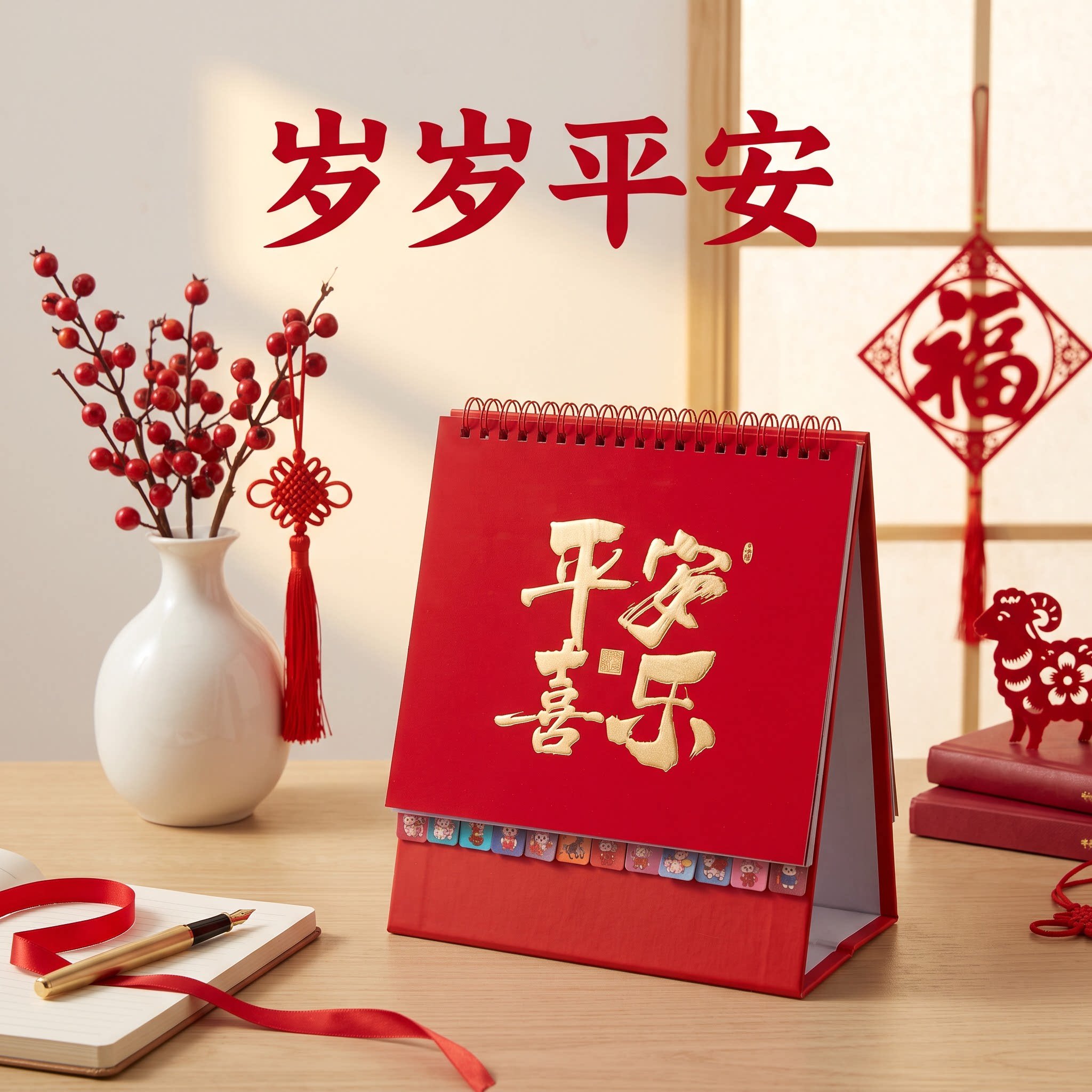2027年台历创意纸质立体日历个性工艺摆件摆台办公桌书房客厅装饰新年礼物公司企业商务定制定做原创简约复古