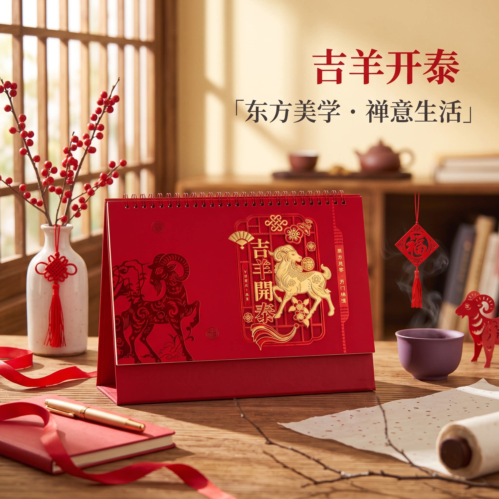 2027年台历创意纸质立体日历个性工艺摆件摆台办公桌书房客厅装饰新年礼物公司企业商务定制定做原创简约复古