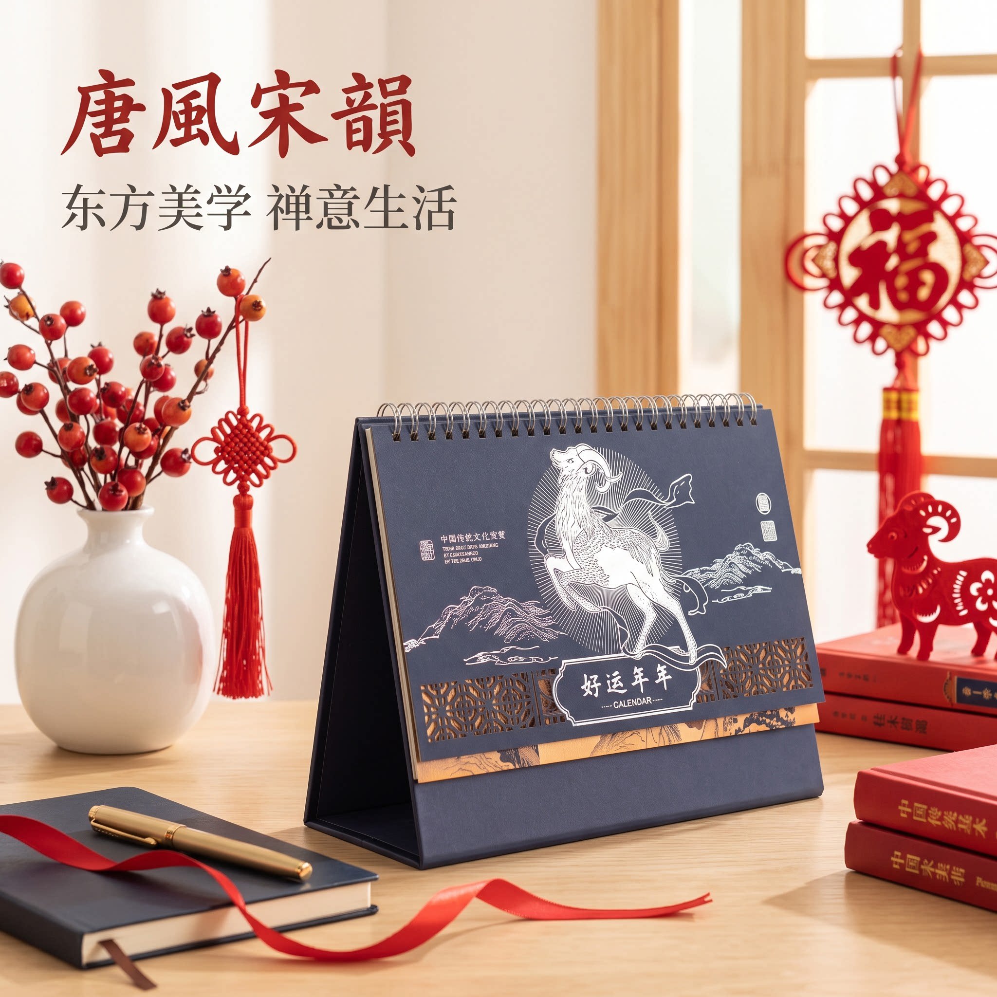 2027年台历创意纸质立体日历个性工艺摆件摆台办公桌书房客厅装饰新年礼物公司企业商务定制定做原创简约复古