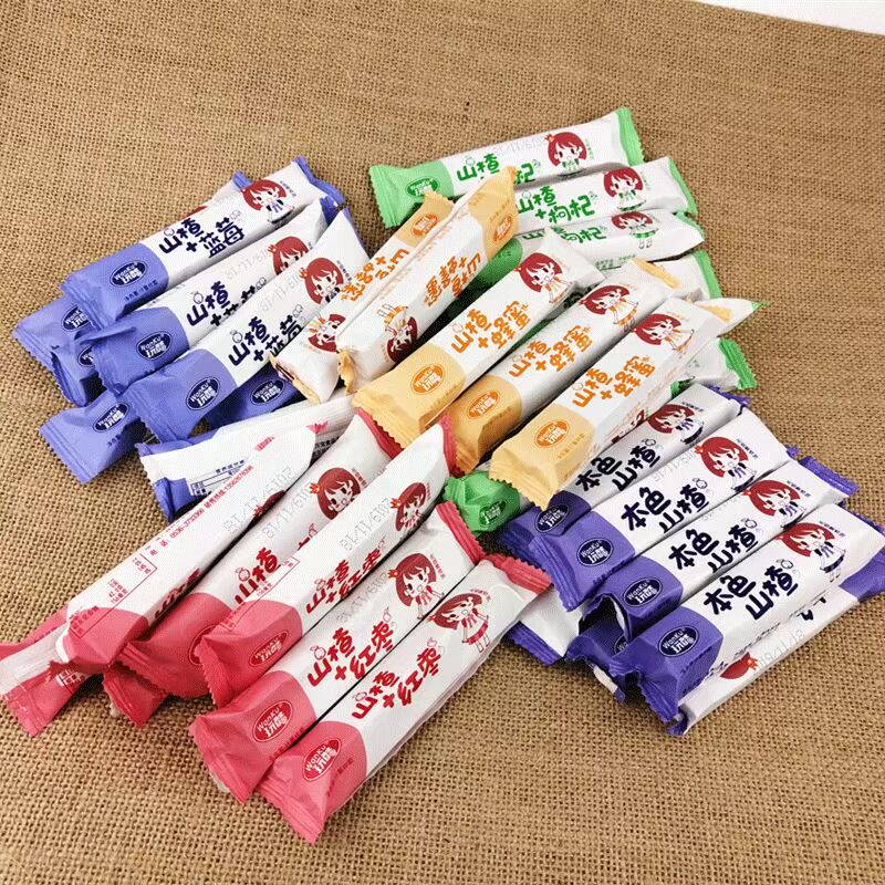 山楂糕小包装 本色 枸杞 蓝莓 蜂蜜 红枣 五种口味 山楂片果丹皮