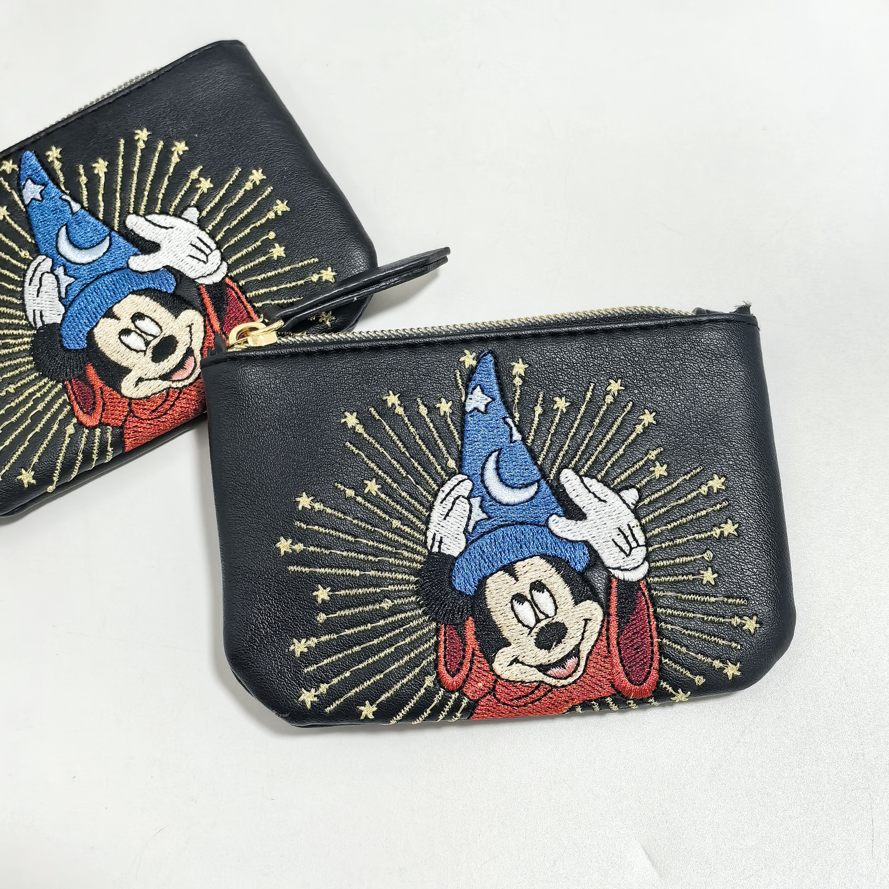 外贸出口英国 可爱卡通米奇刺绣 零钱包 卡包证件包 小物件收纳包