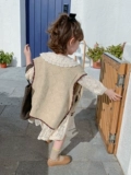 Осенний комплект, платье, детский весенний наряд маленькой принцессы, коллекция 2023, в западном стиле