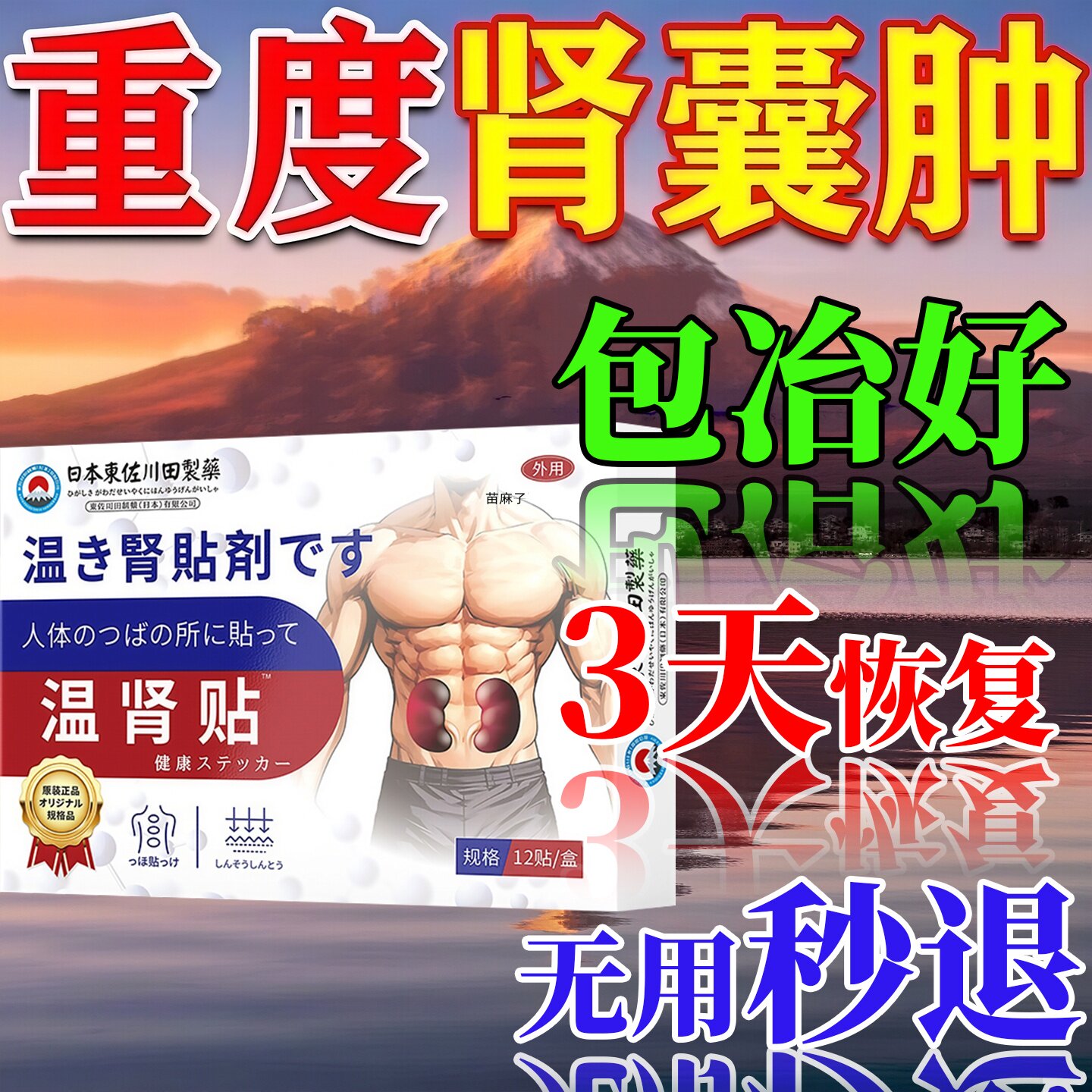 肾囊肿肾炎肾积水中成药蛋白尿进口用官方旗舰店专贴穴位中药贴